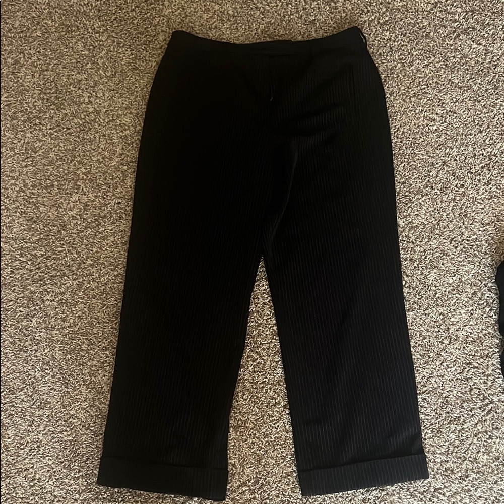 Black Pinstripe Pants